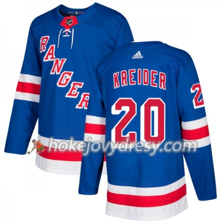 Pánské Hokejový Dres New York Rangers Chris Kreider 20 Adidas 2017-2018 Royal Authentic